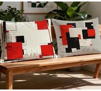 Oreiller Gris Oreiller 60x90cm Lot de 2 Coussin Canape Géométrie,Oreiller Rectangulaire avec Fermeture Eclair Cachée,2026 Nouveau Velours Housse de Coussin pour Décoration Salon Canapé Chaise O-1105O