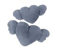 Oreiller Heart Angel Wings - Lot de 2 appuis-tête de voiture en peluche, de nuque doux | Adorable de siège confortable en forme de cœur, décoratif confortable pour la conduite,