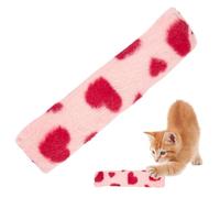 Oreiller interactif pour chat, coussin à mâcher sur le thème de l'amour avec papier hochet, jeu stimulant pour chatons d'intérieur, exercice engageant et jeu d'enrichissement pour animaux de compagnie