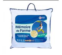 Oreiller - Mémofil - 60 x 60 cm - Mémoire de forme - Synthétique - Confort médium