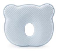 Oreiller mémoire de forme bébé nouveau-né anti tête plate lavable respirant doux- Bleu