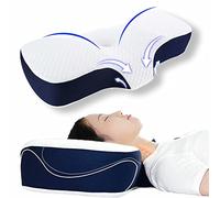 Oreiller Mémoire De Forme Cervical, Oreiller Ergonomique Cervical pour Dormir sur Le Côté Décontracter Les Muscles Anti Acarien pour La Douleur Au Cou Et Aux Epaules Housse Lavable