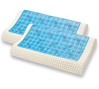 - Oreiller Mémoire De Forme Gel Modèle Cervicale - Housse Coton - Coussin Ergonomique Orthopédique Avec Gel Aéré Frais En Été - Chaud En Hiver - Dispositif Médical - 100% Made In Italy
