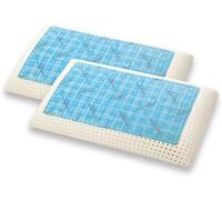 - Oreiller Mémoire De Forme Gel Modèle Cervicale - Housse Coton - Coussin Ergonomique Orthopédique Avec Gel Aéré Frais En Été - Chaud En Hiver - Dispositif Médical - 100% Made In Italy