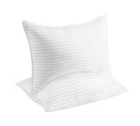 Oreiller Memoire Forme, Oreiller Ergonomique Cervical, Taie Oreiller et Oreiller lot de 2, Oreiller de Luxe Doux et Antiallergique, Rafraîchissant pour l'Estomac ou les Dormeurs Latéraux (40_x_60_cm)