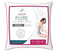 - oreiller naturel - garnissage plume et duvet - enveloppe 100% coton - gonflant et moelleux - haute qualité - ultra confort