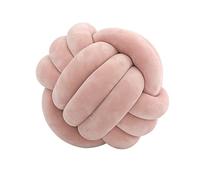 Oreiller Nœud Tissé à Main, Coussin de Canapé en Peluche Doux, Oreiller de Balle Nouée, 20 x 20 cm