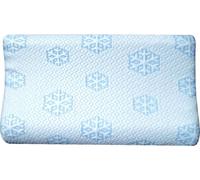 Oreiller Oreiller orthopédique viscoélastique, remplissage : mousse dureté H3 en blanc avec flocons de neige, oreiller avec taie d'oreiller. Housse, 60x35x15/7 cm
