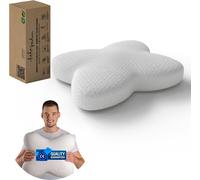 - Oreiller Orthopédique Ergonomique En Mousse À Mémoire De Forme, Soutien Cervical Et Nuque, Forme Papillon, Anti-Douleur, Confort Optimal Pour Un Sommeil Réparateur, 54x45x13 Cm