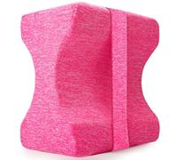 Oreiller Orthopédique pour Genoux et Jambes - Coussin Ergonomique en Mousse Mémoire Lavable | Soulagement Douleurs Hanches, Sciatique & Lombaires | Housse Lavable Amovible (Rose)