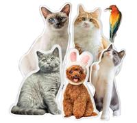 Oreiller Photo Personnalisée Animaux de Compagnie, Forme de Chat de Chien Coussin Décoratif, 3D Impression Recto Verso avec Image, Convient pour Anniversaire,Noël,Fête des mères,Cadeau personnalisé.