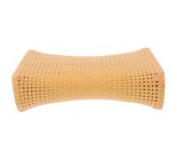 Oreiller pour Hammam en Rotin Imitation, Respirant, Ergonomique, Kaki | Surface Creuse et Lisse, Usage Spa ou Repos Estival, 345g, pour Bancs en Bois et Table de Massage