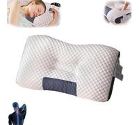 Oreiller pour l'apnée du sommeil, oreiller cervical moelleux, oreiller de massage ergonomique pour le cou, noyau doux et non effondrable, oreiller cervical en mousse à mémoire de forme pour le