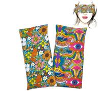 Oreiller pour les yeux Pack-2 Hippie | Graines de lavande et de riz | Yoga, méditation, relaxation, repos des yeux.
