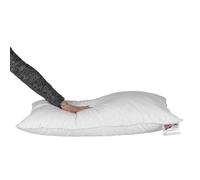 Oreiller rectangulaire - HOMESCAPES - 40 x 80 cm - Plumes et duvet d'oie - 100% coton - Lavable en machine