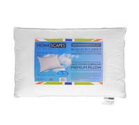 HOMESCAPES Oreiller Naturel Et Synthetique 50 x 75 cm Plumes de Canard et Super Microfibres Anti-acariens