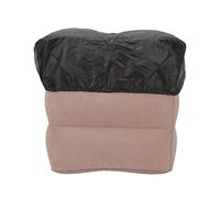 Oreiller repose-pieds gonflable, oreiller repose-pieds de voyage pour enfants et adultes, coussin de repose-pieds gonflable portable et léger lavable avec matériau de flocage en (Gris foncé)
