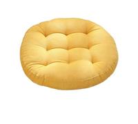 Oreiller rond de méditation au sol, for s'asseoir, coussin épais touffeté solide for Yoga, coussins siège chaise balcon pour Méditation(Yellow,55CM)