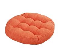 Oreiller rond de méditation au sol, for s'asseoir, coussin épais touffeté solide for Yoga, coussins siège chaise balcon pour Méditation(Orange,42CM)