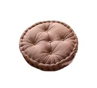 Oreiller rond de méditation, coussin épais touffeté solide for chaise Yoga, coussins sol for la maison et le bureau pour Méditation(Coffee)