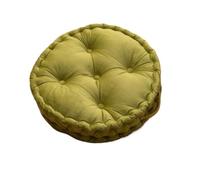 Oreiller rond de méditation, coussin épais touffeté solide for chaise Yoga, coussins sol for la maison et le bureau Pour MéDitation(Green)