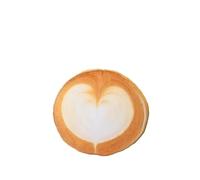 Oreiller Simulé d’Art Latte de Café Imprimé Cappuccino Latte Maison B&B Hôtel Coussin en Peluche