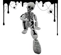 Oreiller Squelette d'halloween - 590.55x7.87 Pouce Coussin en Peluche pour décor Effrayant, Ornement Gothique Doux avec Design Confortable pour canapé, lit, Salon, Appartement, Ferme, Tissu, Usage de