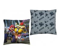 ARGOFIELD Coussin Carré Nin Super Mario Course - 40 cm x 40 cm Gris