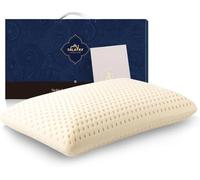 Oreiller Talalay 100% Latex Naturel, Aide À Soulager La Douleur Et La Pression, Pas De Mousse À Mémoire De Forme, Oreiller en Latex Profond Parfait avec Taie d'oreiller Lavable (Mi-Ferme, 60 x 40cm)