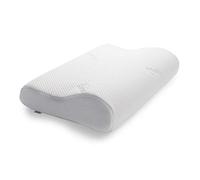TEMPUR Oreiller ergonomique pour dormir sur le côté et sur le dos, Mousse viscoélastique à mémoire de forme, Blanc, M (50 x 31 x 10/7 cm)