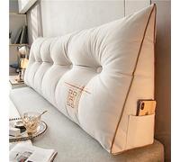 Oreiller tête de lit 180 x 50 x 20 cm avec housse amovible, grand coussin de soutien lombaire pour adultes et enfants, coussin de dossier, coussin TV