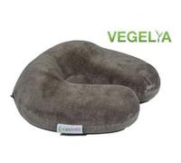 Oreiller vegelya cale nuque mousse à mémoire de forme 28x28cm Gris G