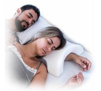 InnovaGoods Oreiller cervical mémoire de forme pour couples – ergonomique, housse amovible, blanc