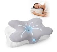 Oreillers Anti-ronflements, Coussin Memoire De Forme Oreiller Ergonomique Cervical pour Ceux Qui Dorment sur Le Côté, sur Le Dos Ou sur Le Ventre (Gris)