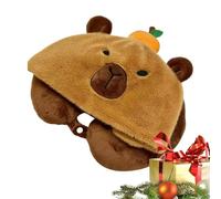 Oreillers cervicaux pour Dormir,Oreiller de en Peluche en Forme de U avec Design à Capybara - Fournitures de Couchage Oreiller Cervical pour Femmes Hommes pour Bureaux Avions, v