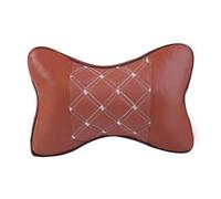 Oreillers de cou voiture en cuir PU des deux côtés, appui-tête confortable, fournitures universelles(Coffee)