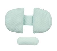 Oreillers de Grossesse Amovible en Forme de U Oreiller de maternité Coton Taie d'Oreiller imprimé Fleuri Maison Aide au Sommeil pour les Femmes (Bleu)