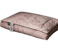 Oreillers de lit Queen Size, oreiller rempli de soie de mûrier, taie d'oreiller jacquard en coton 100 fils, oreiller doux alternatif en duvet pour dormeurs sur le dos, le ventre ou sur le côté,B