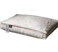 Oreillers de lit Queen Size, oreiller rempli de soie de mûrier, taie d'oreiller jacquard en coton 100 fils, oreiller doux alternatif en duvet pour dormeurs sur le dos, le ventre ou sur le côté,C