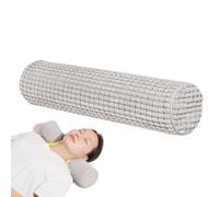 Oreillers de soutien pour le cou rond, oreiller en rouleau en mousse, Oreiller rond en rouleau de mousse pour dormir, Oreillers ronds cylindriques avec taie d'oreiller amovible pour la maison, l'espac