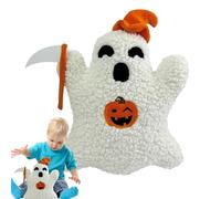 Oreillers fantômes - Oreiller fantôme blanc - Coussin confortable en peluche douce avec chapeau et faucille pour soutien du dos, des épaules, du ventre, chambre à coucher, chambre d'hôtel