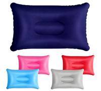 Oreillers gonflables, Oreiller Gonflable Floqué, Coussin Gonflable Plage, 22 * 34cm Plage Gonflable Ultralégers, Idéal pour les Voyages en Plein Air, le Camping et les Vacances à la Plage (5 PCS)