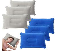 Oreillers Gonflables，Suuwwn Lot de 6 Oreillers Gonflables Ultralégers pour Camping et Voyage Plein air pêche Oreillers Ultra légers résistants à l'eau