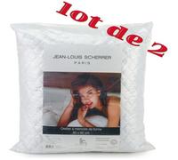 Oreillers - JEAN LOUIS SCHERRER - 60x60 cm - Mémoire de forme - Flocons de mousse - Confort médium