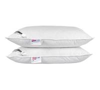 Oreillers naturels - HOMESCAPES - 50 x 75 cm - Duvet et plumes de canard - Confort moyen - Hypoallergénique