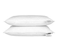 Oreillers naturels - Lot de 2 - HOMESCAPES - Duvet et plumes d'oie - 50 x 75 cm - Confort Souple Moyen