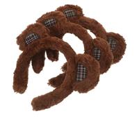 Oreilles D’ours Marron 3 Pièces Serrage-tête en Peluche | Style Kawaii, Usage Cosplay et Fête D’anniversaire, Finition Duveteuse, Confort sans Marques