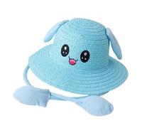 Oreilles de lapin chapeau de soleil léger accessoires photo respirant à la enfants chapeau de plage été parasol chapeau, Bleu