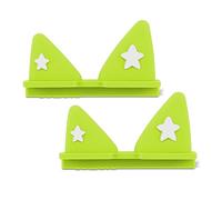 Oreilles de Remplacement pour Tonie Box, Accessoire pour Toniebox Répare, Oreilles Externes Seules, avec des Étoiles Blanc, Lot de 2, Vert