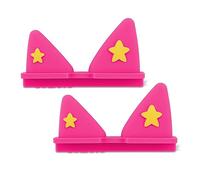 Oreilles de Remplacement pour Tonie Box, Accessoire pour Toniebox Répare, Oreilles Externes Seules, avec des Étoiles Jaunes, Lot de 2, Rose